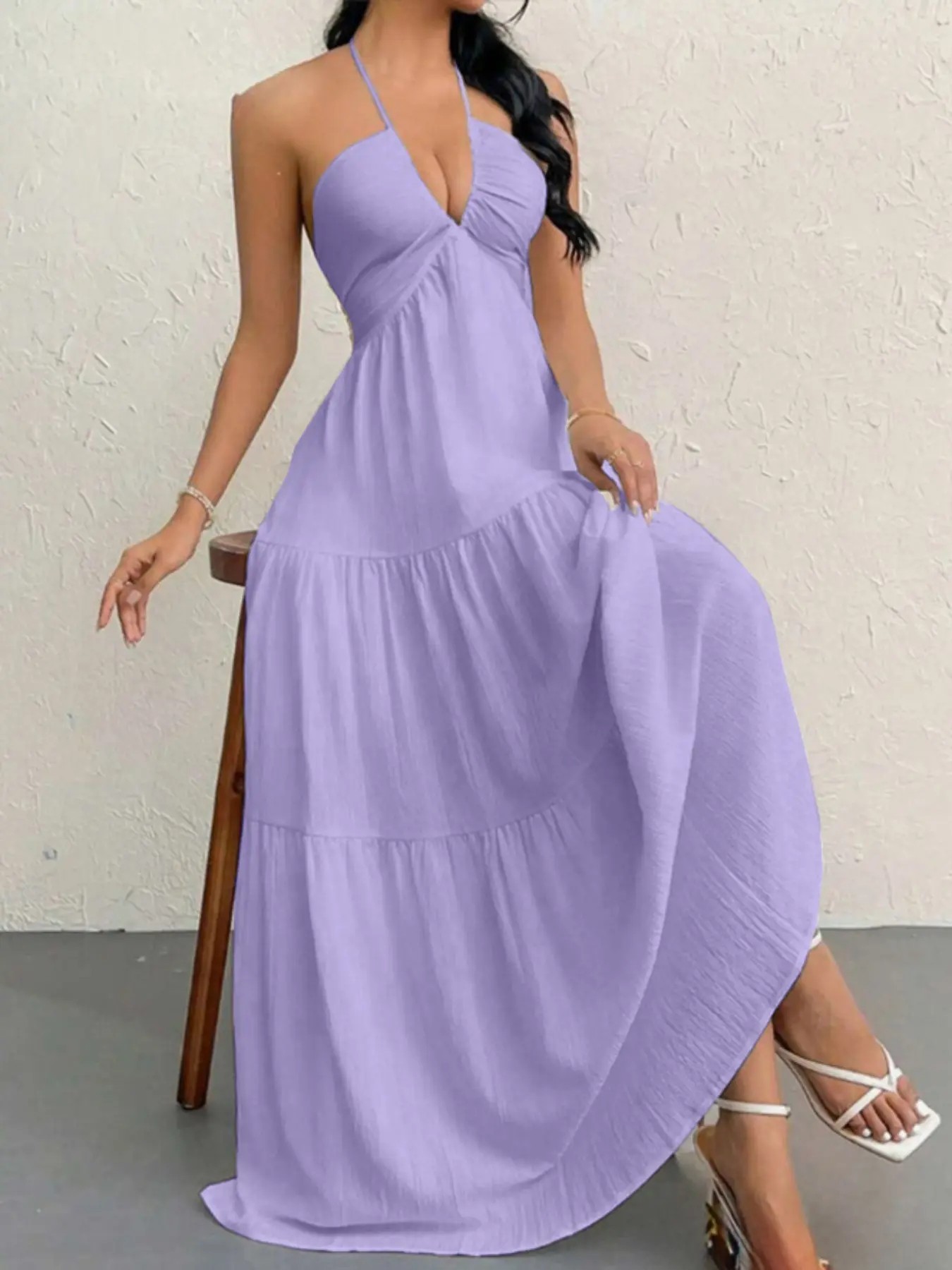 🔥12-PACK ONLY $25🔥Women's Solid-Color Dress Casual, Loose-Fit, Sleeveless Dress & Ideal for Beach Vacations