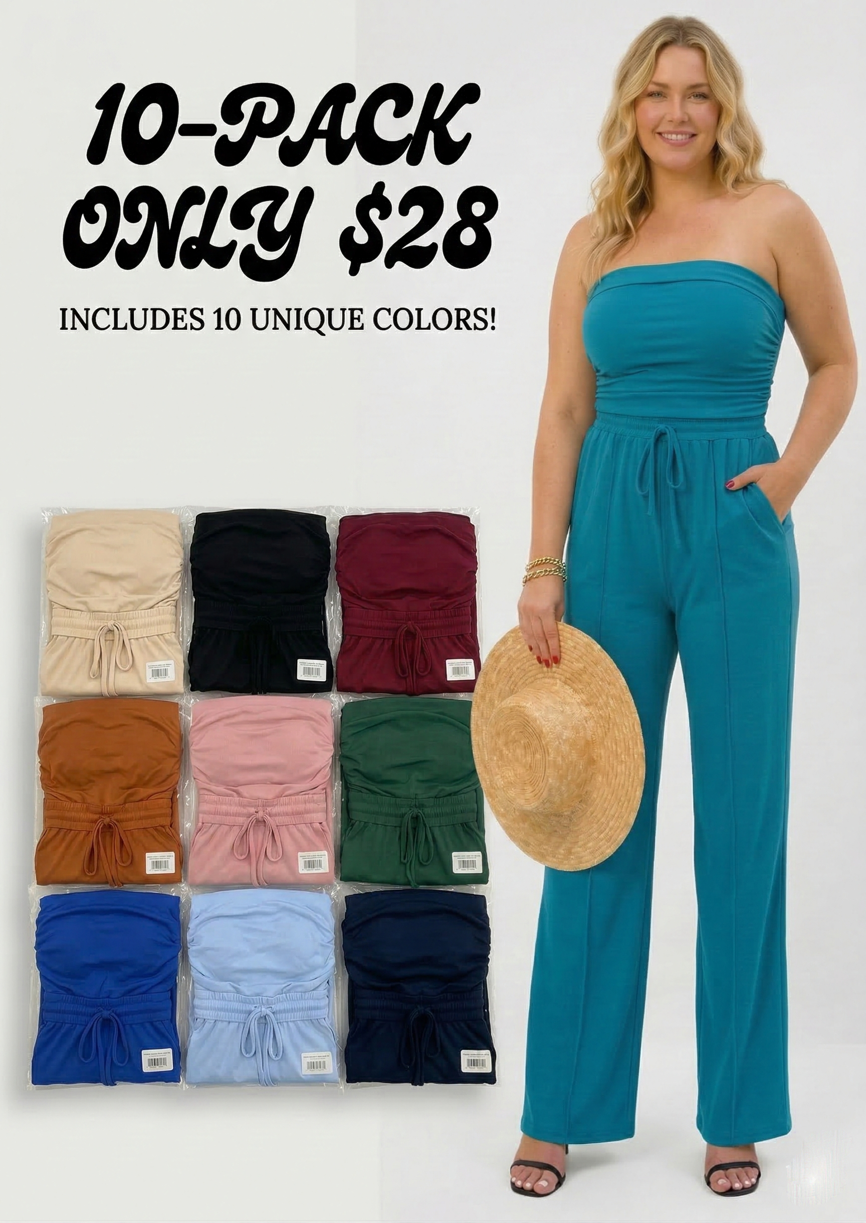 Women's Summer 2 Piece Outfits Sleeveless Crop Top Sweatpants