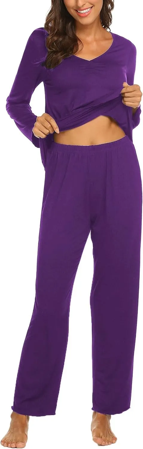 Womens Pajama Sets 2 Piece Lounge Set Fall Winter Pajamas