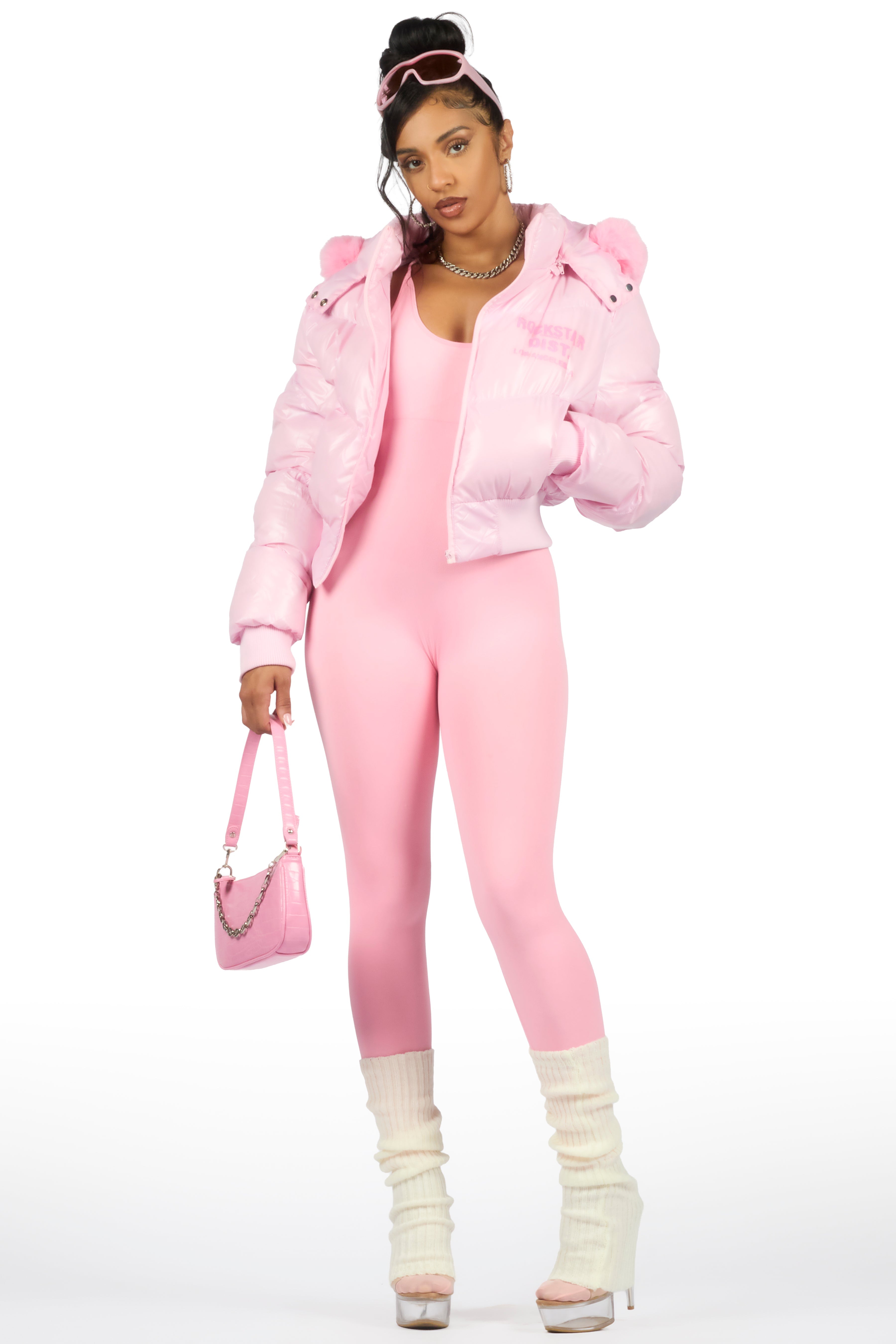 Moncia Pink Puffer Jacket