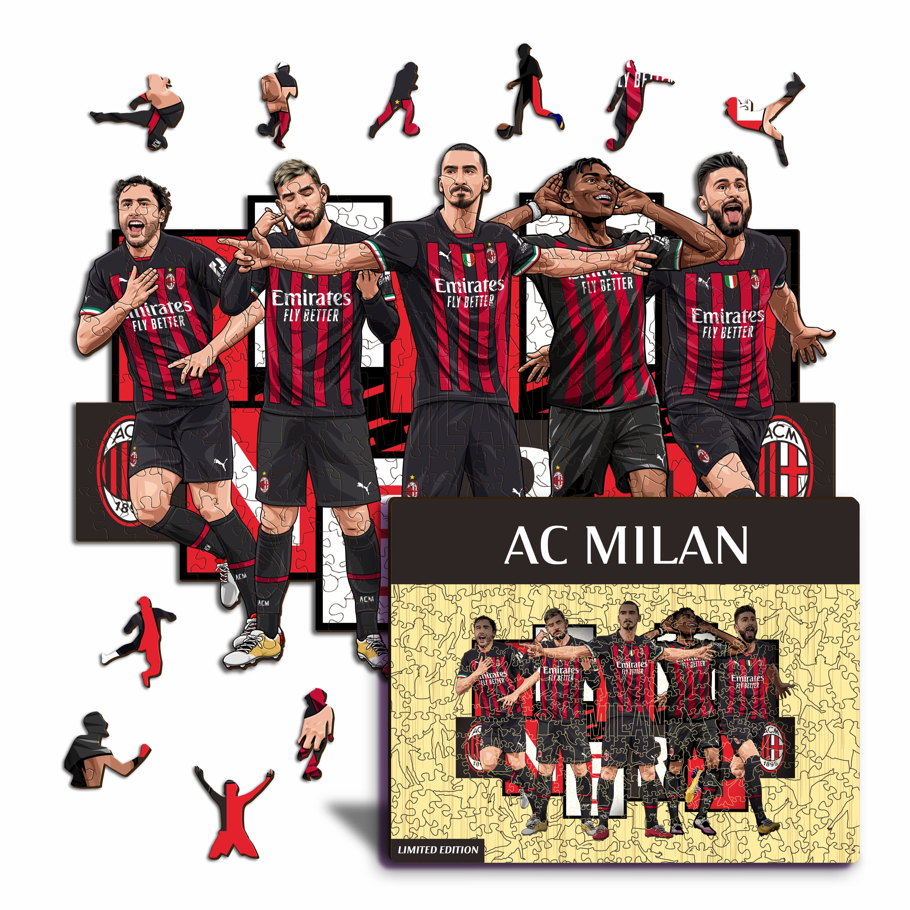 AC Milan® 5 Players - Wooden Puzzle
