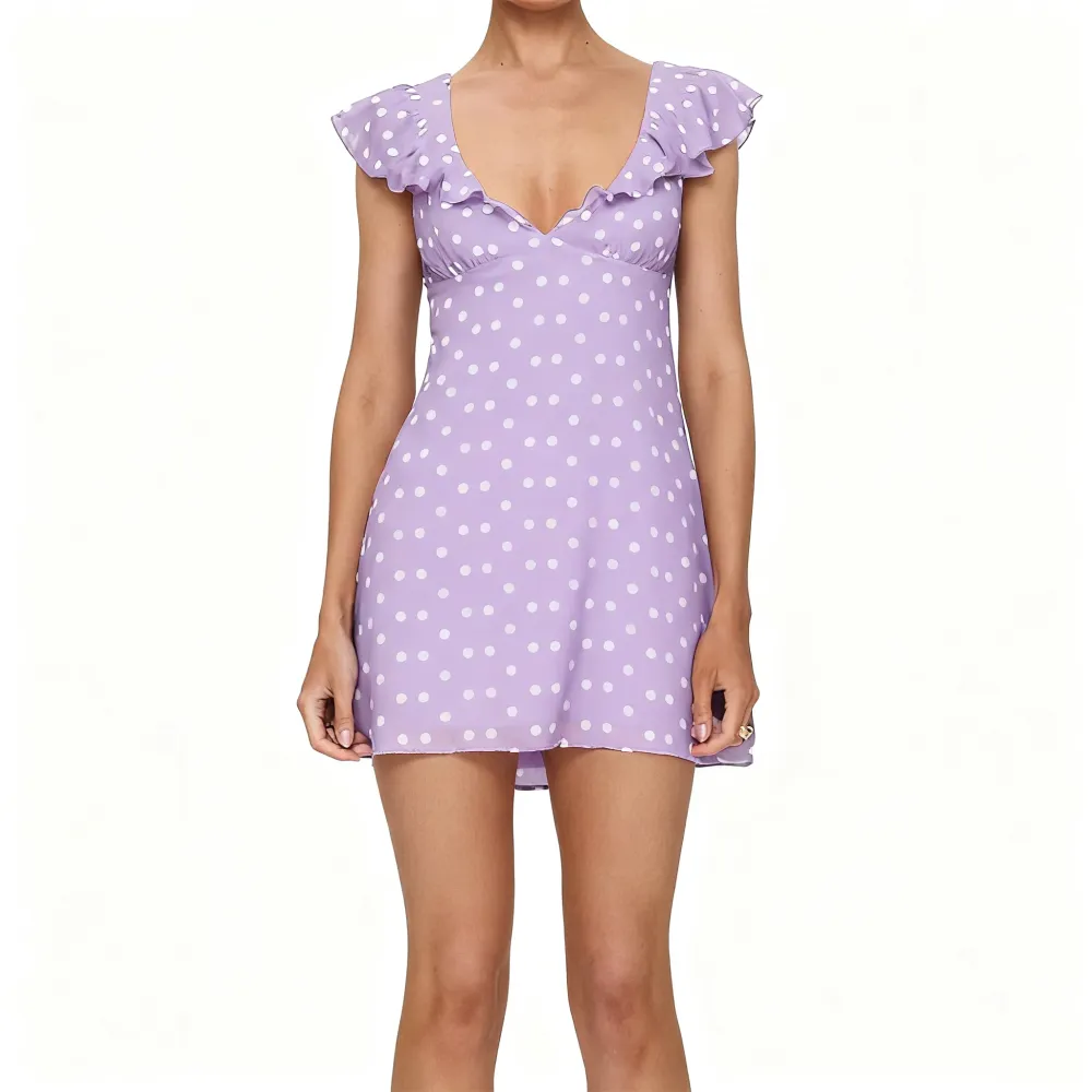 Women's Summer Classic Polka Dot Print Short-Sleeve Dress