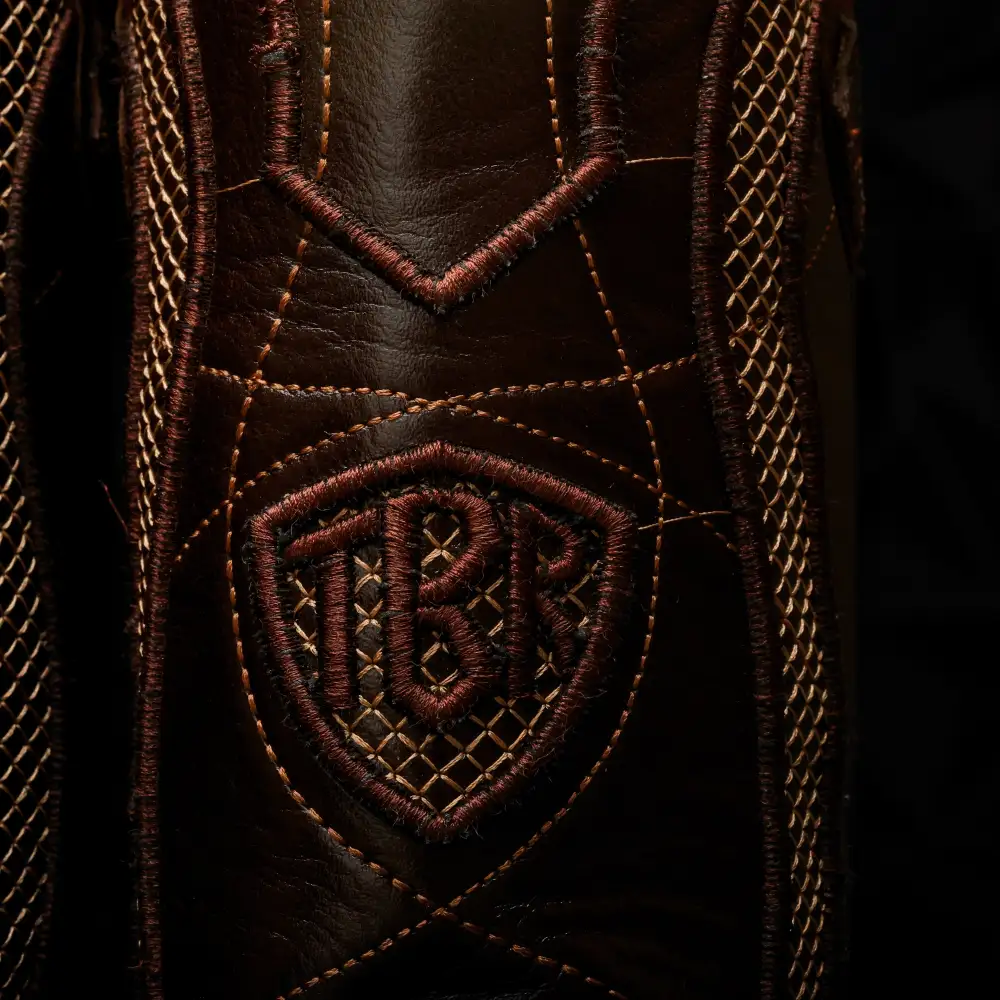 Chocolate Brown Caiman Belly Leather Boots - Square Toe