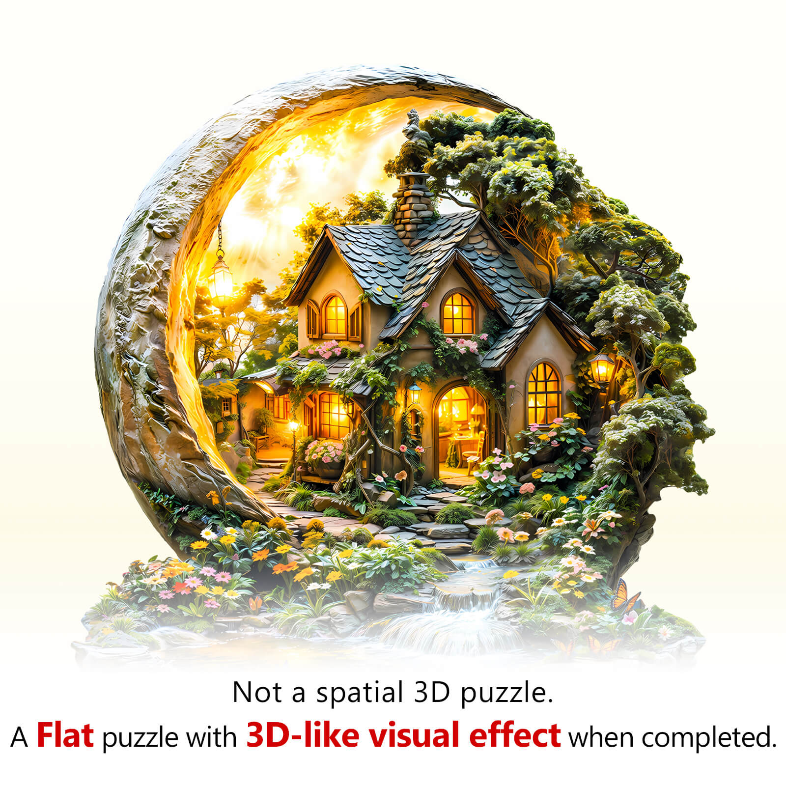 Moonlight Garden-1 Wooden Jigsaw Puzzle