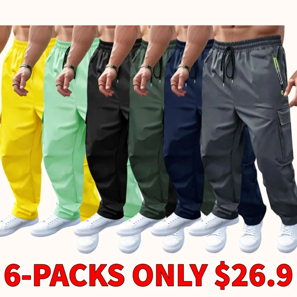 Men's solid color workwear jogging pants