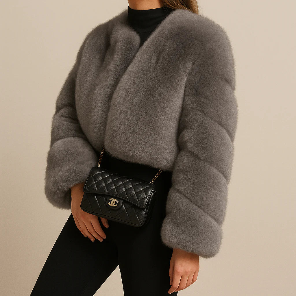 Midnight Velvet Cropped Coat