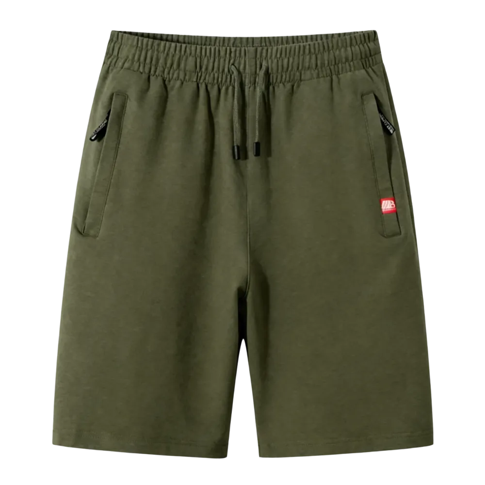 Men’s casual athletic shorts, available in four colors, made from breathable fabric with a zipper design—perfect for summer beach trips, outings