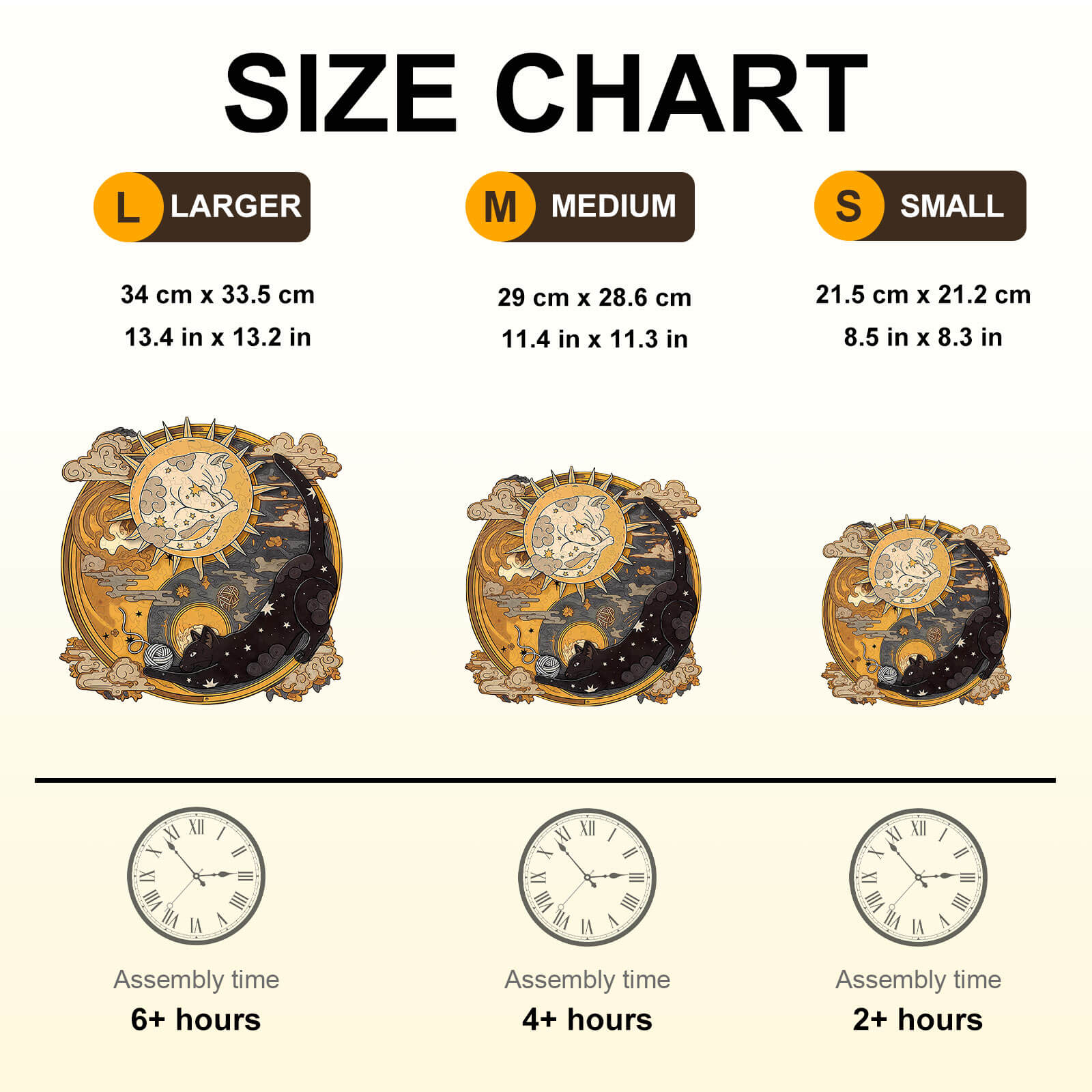 Yin Yang Cat Wooden Jigsaw Puzzle