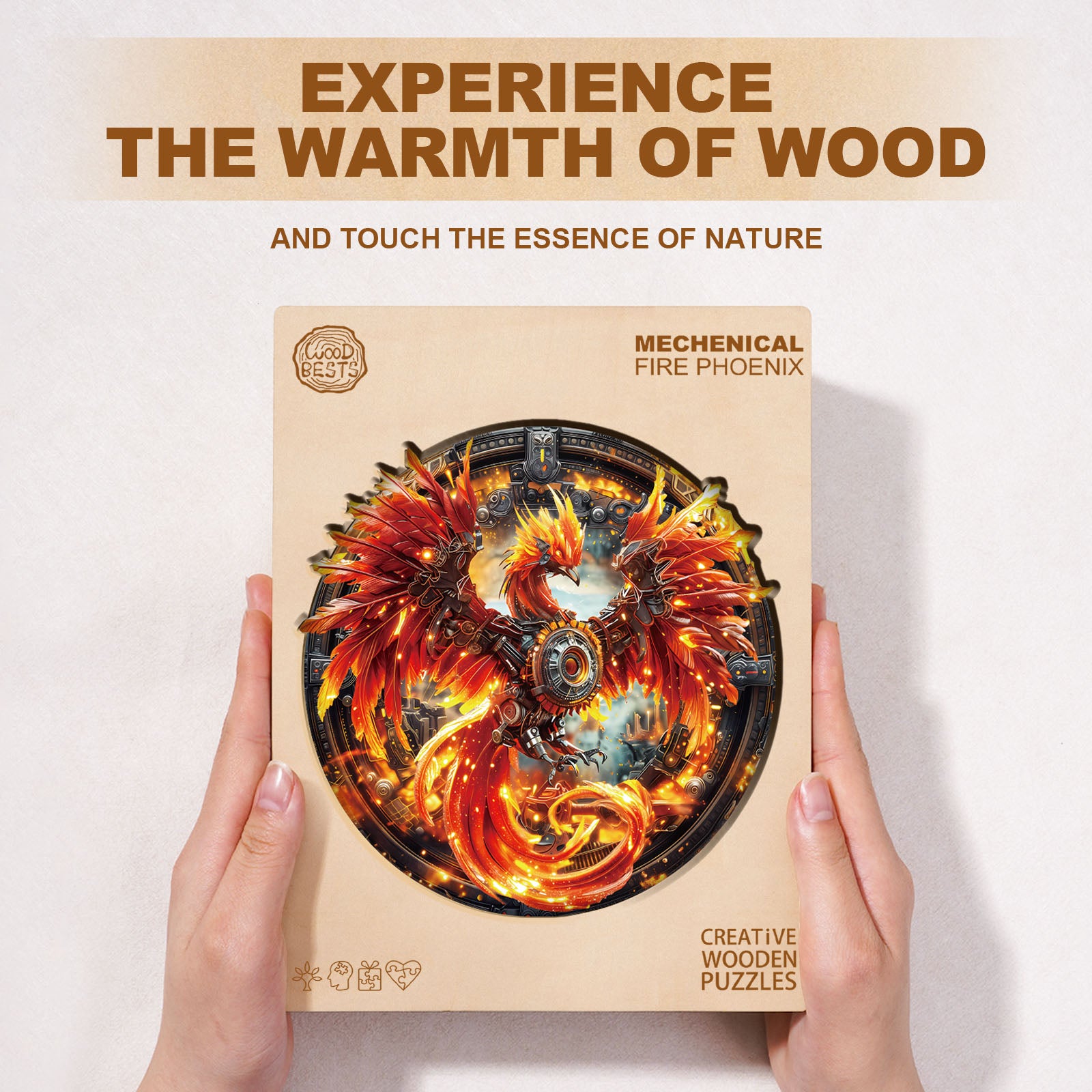 Mechanical Fire Phoenix Wooden Jigsaw Puzzle