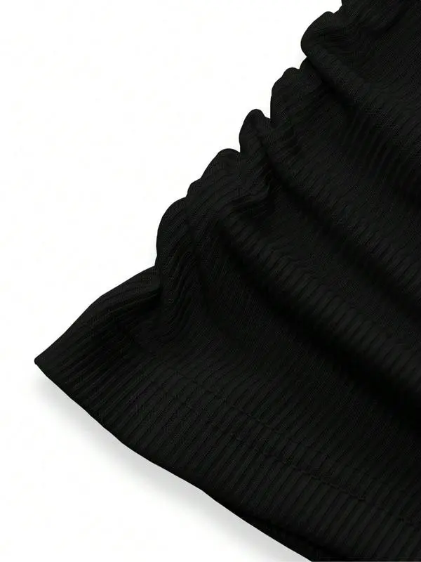 Knit Solid Color Long Sleeve V Neck Slim