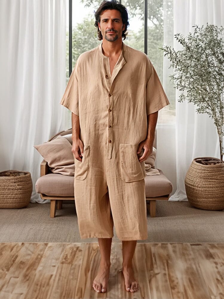 Comfort Loose Fit 100% Cotton Jumpsuit