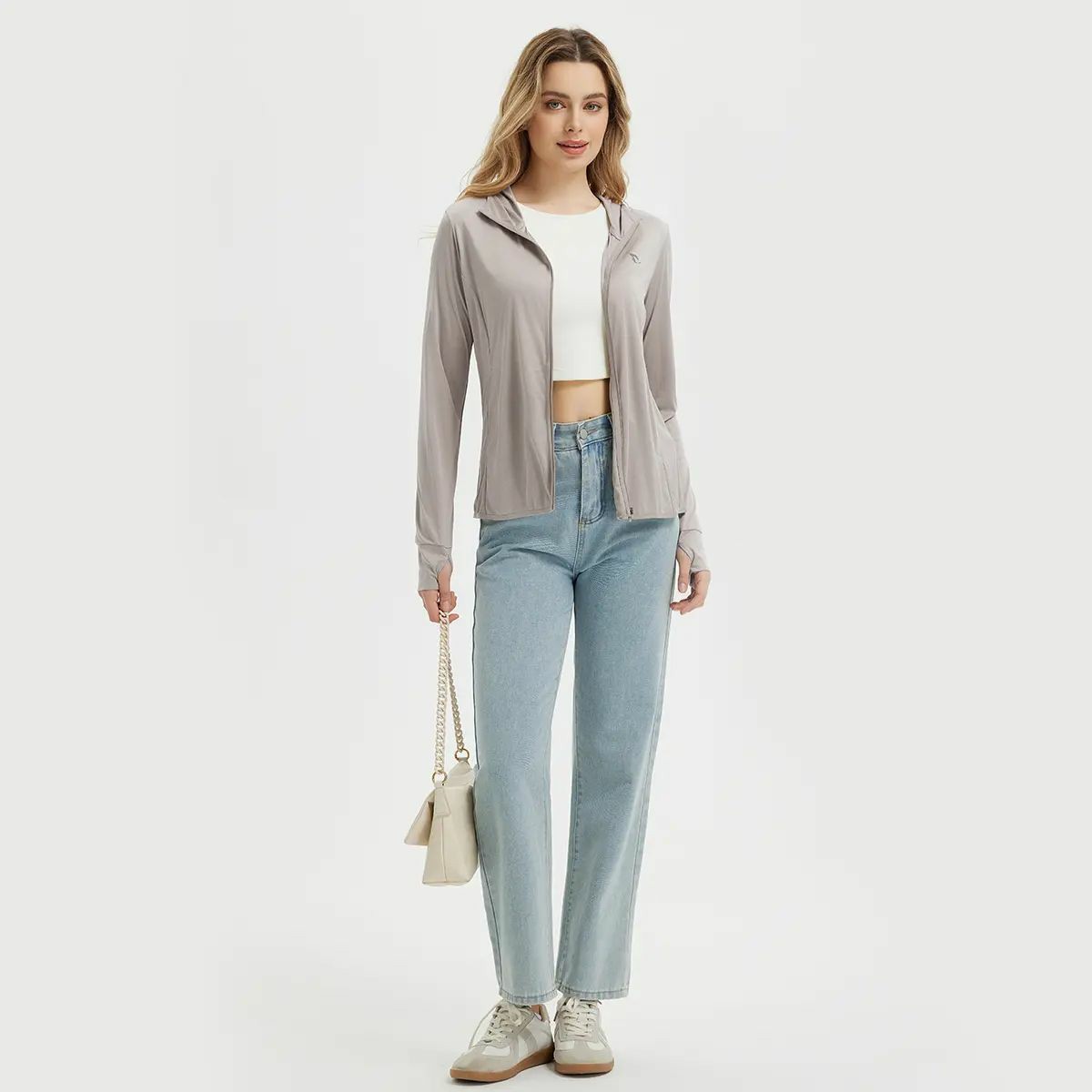 Women's UPF50+ Hoodie Sun Protection Shirts Lightweight Breathable SPF Jacket UV Cooling Long Sleeve Summer Outdoor Hiking Gardening Fishing