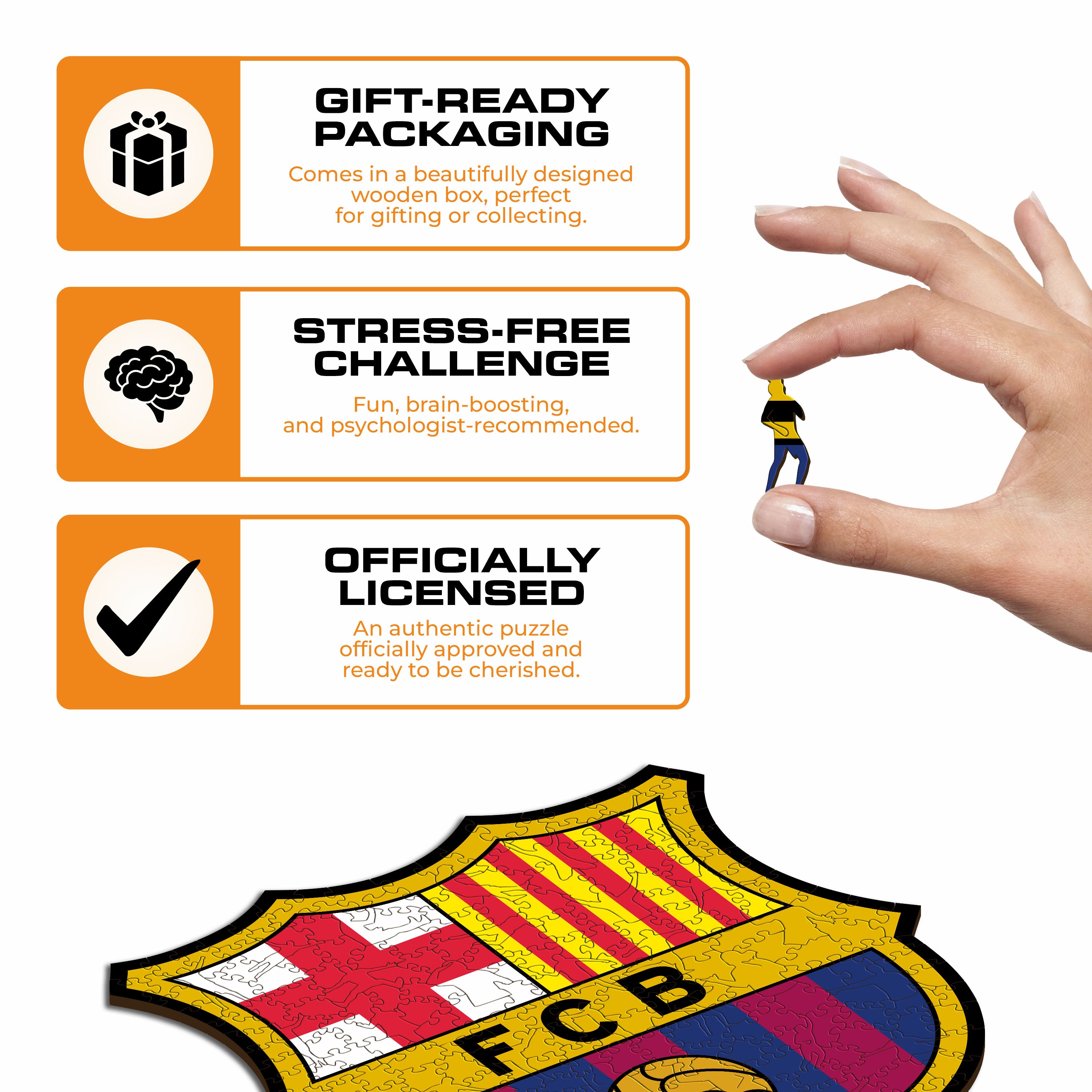 FC Barcelona® Logo - Wooden Puzzle