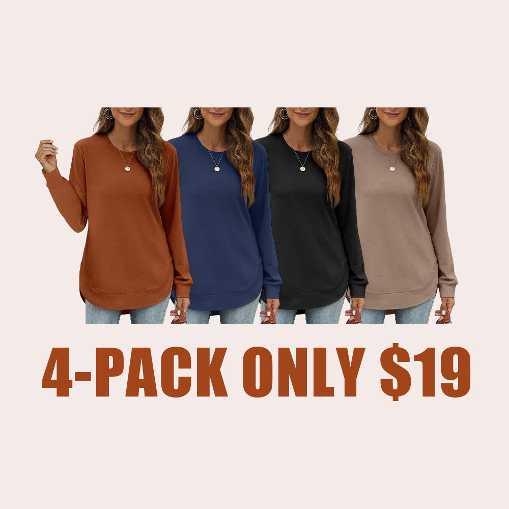 Cozy High-Low Crewneck Sweatshirt