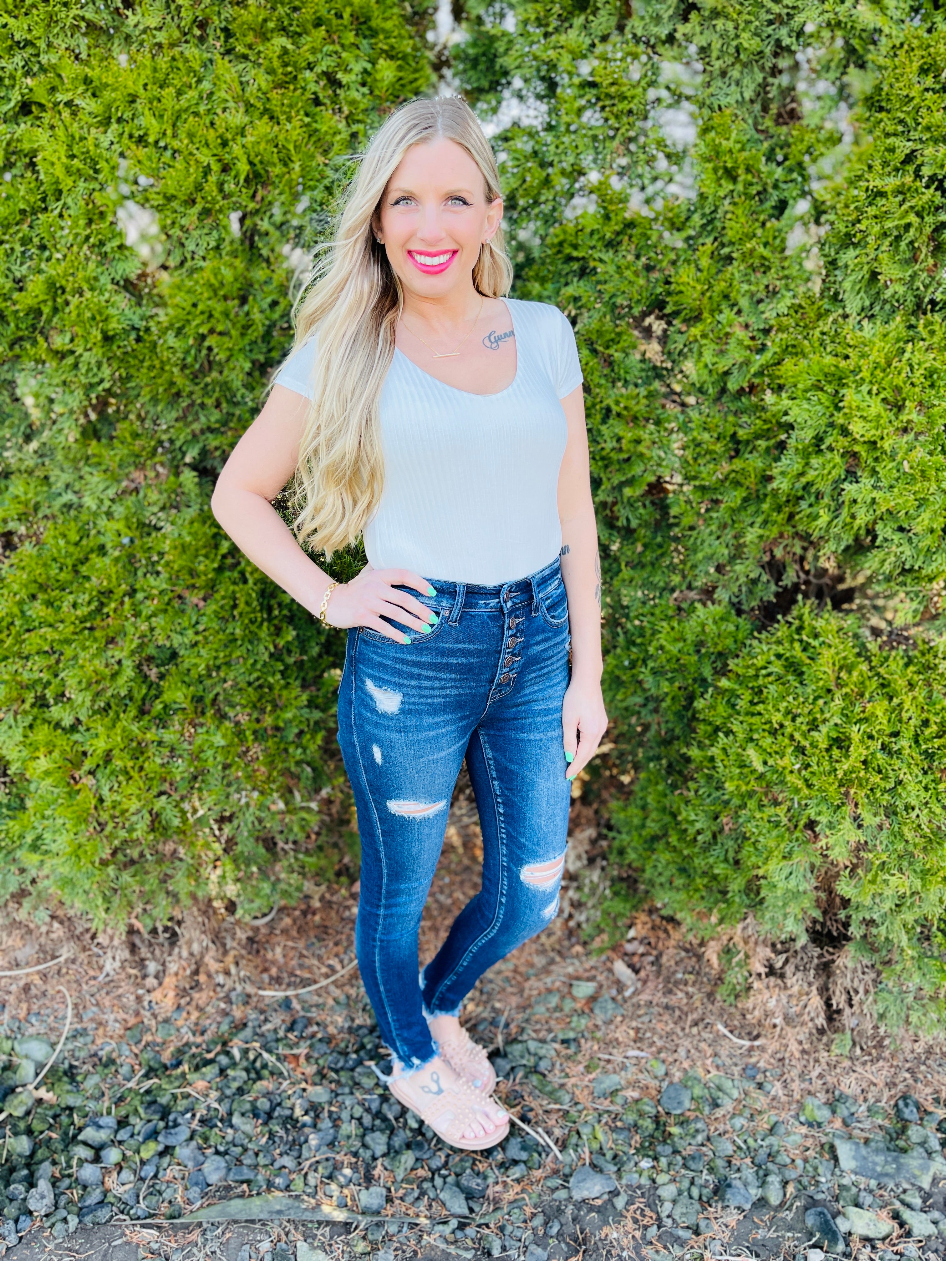 DOORBUSTER! I Like Big Button Fly Skinny Jeans