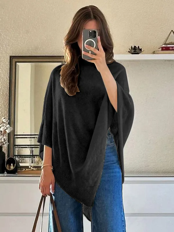 Women's Plain Loose Elegant Fashion Sweater Shawl