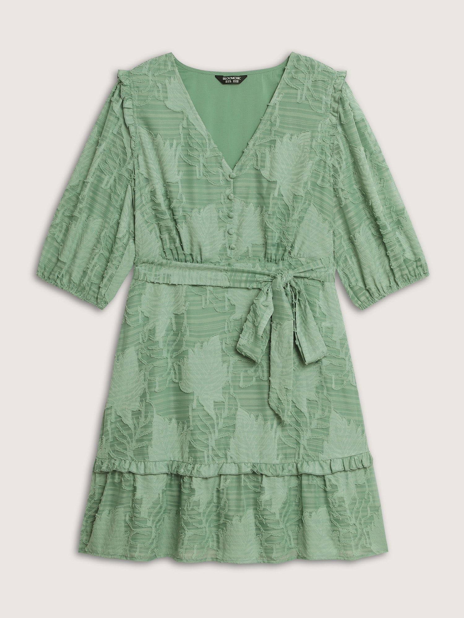 Floral Print Waist-Tie Ruffled Mini Dress