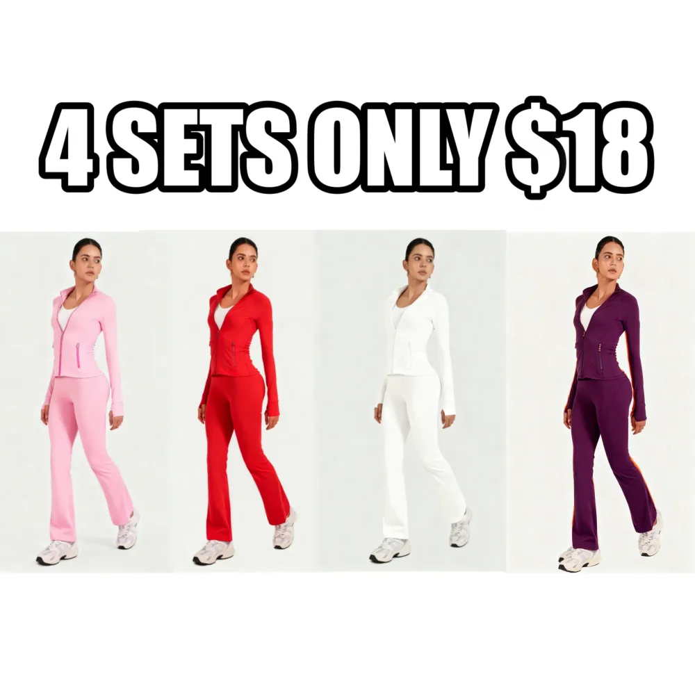 2PCS Slim-It BBL Jacket and Flare Leggings Daily Set