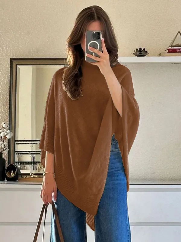 Women's Plain Loose Elegant Fashion Sweater Shawl