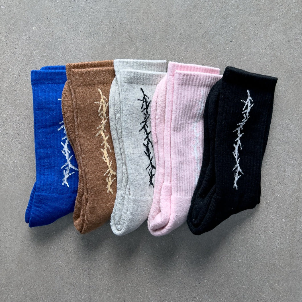 BARBWIRE HIGH SOCKS - BLUE