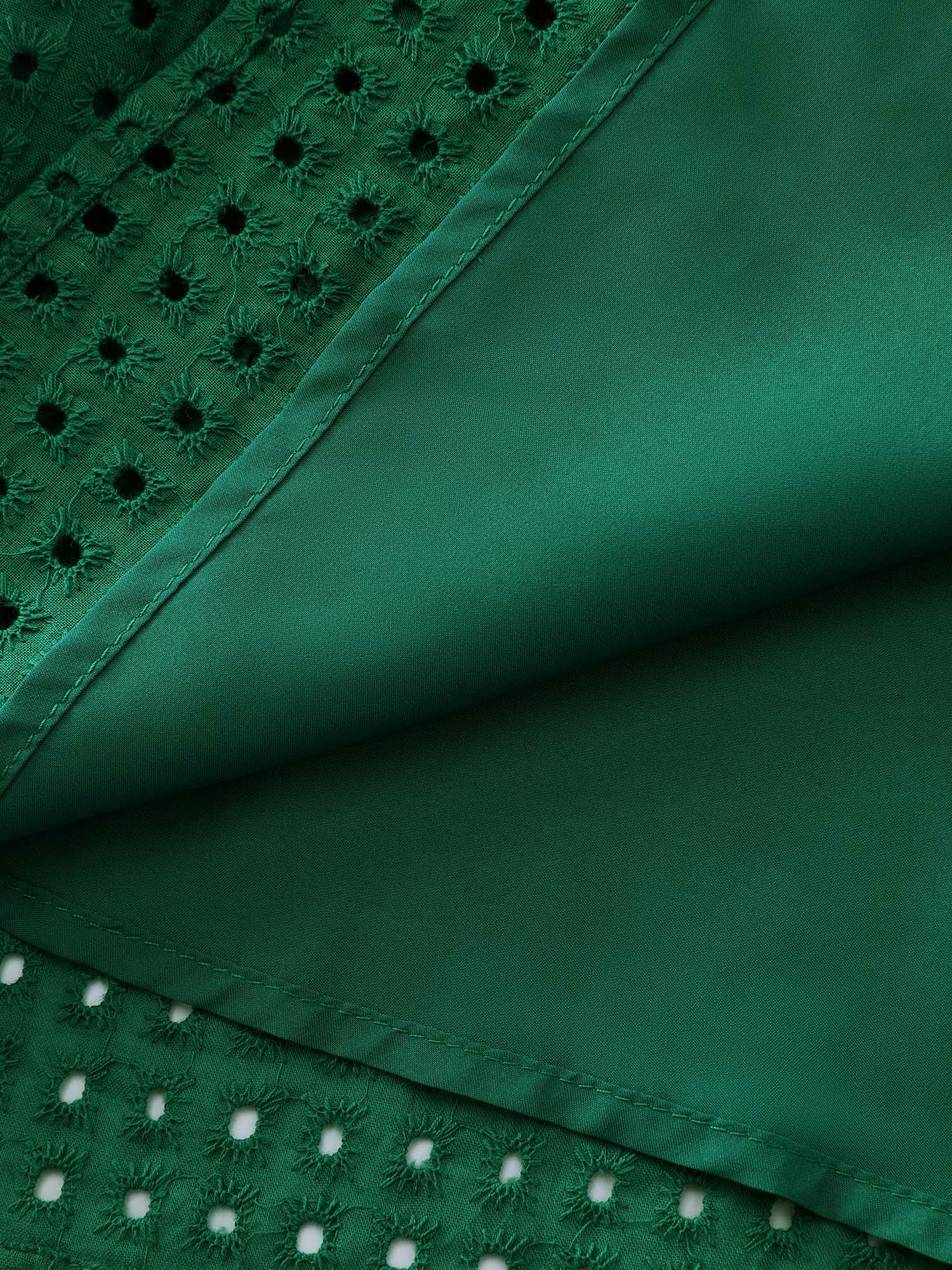 Cotton V-Neck Tiered Mini Dress