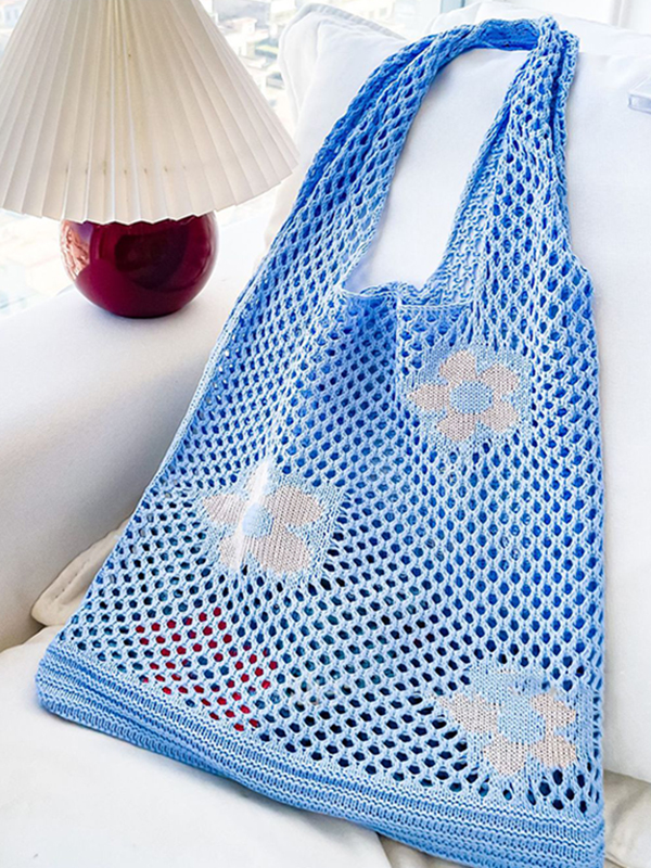 Original Creation Floral Weave Hollow Bags Accessories