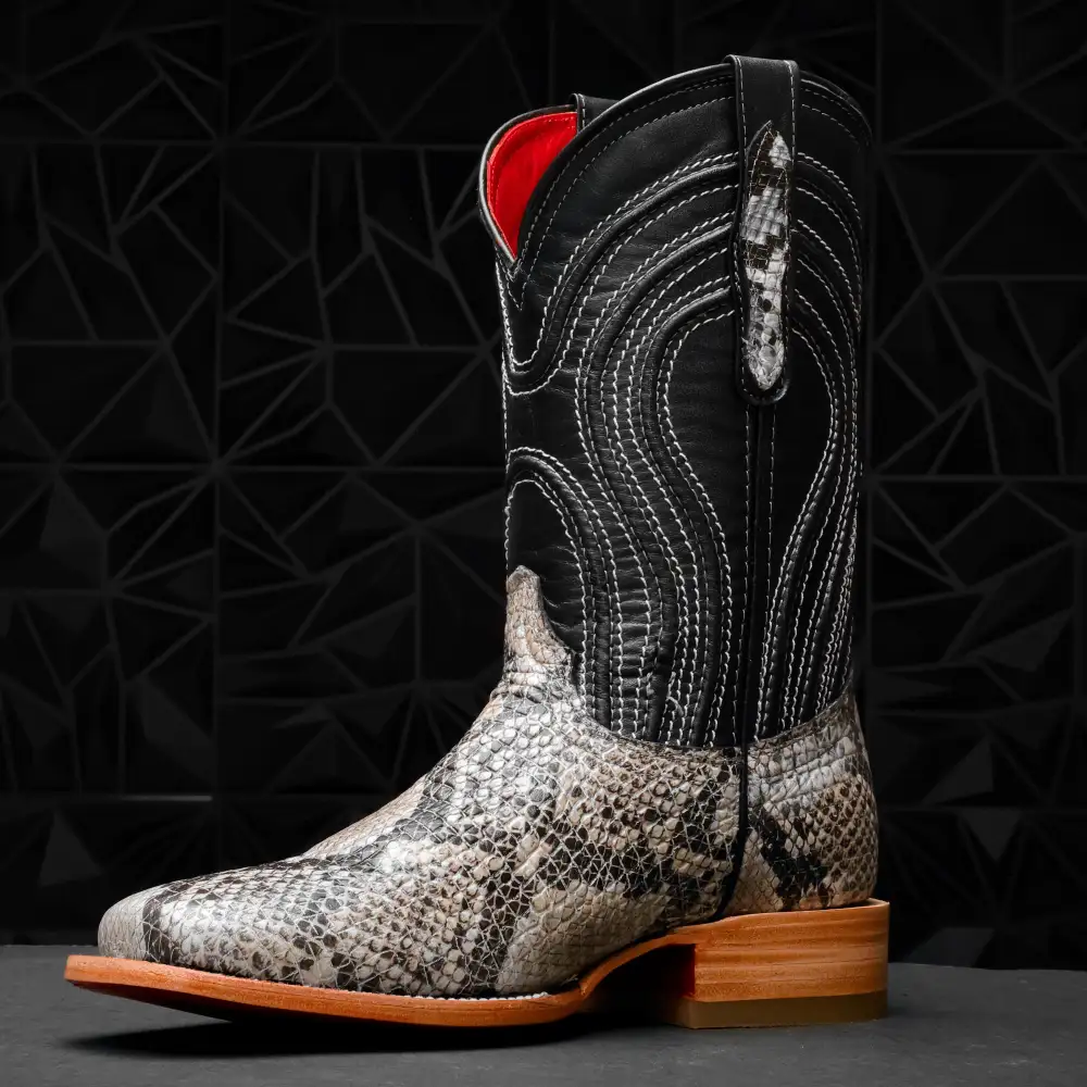 Bruce Mamba Leather Boots - Square Toe