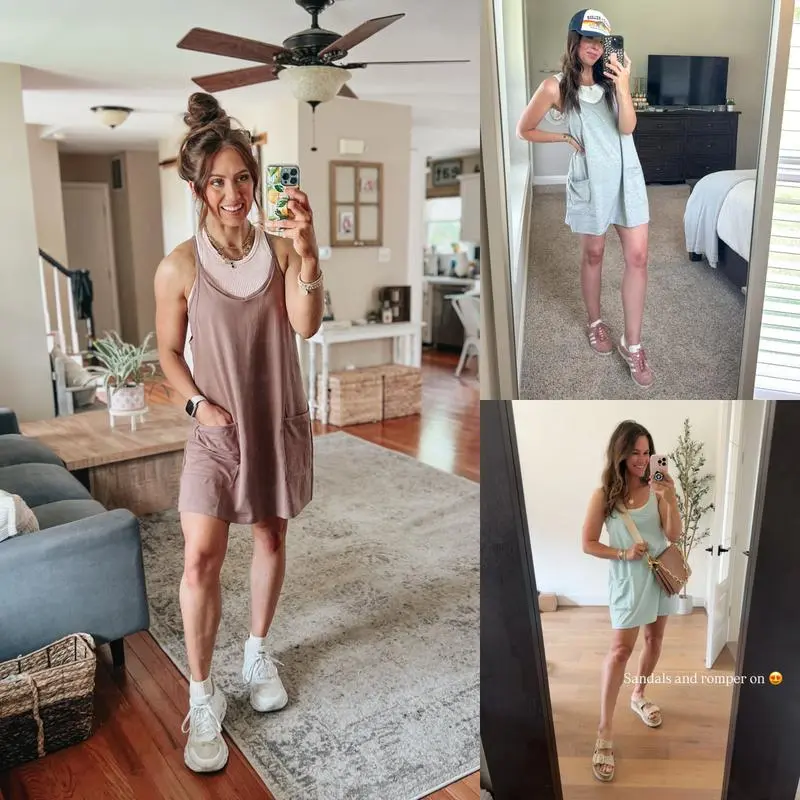 Womens Athletic Sleeveless Mini Dress