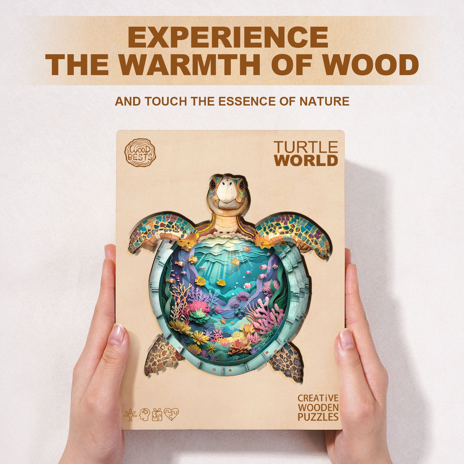 Turtle World Wooden Jigsaw Puzzle
