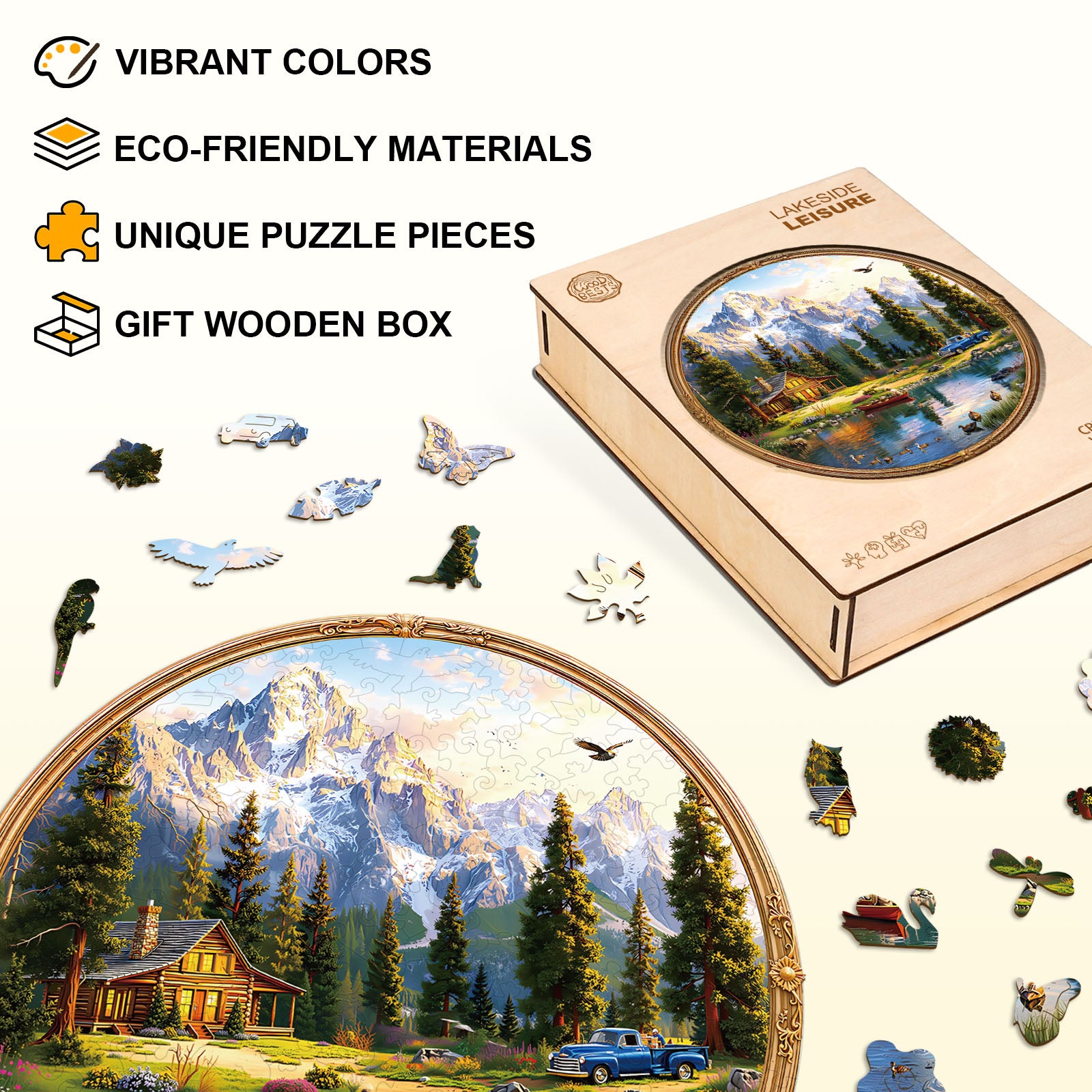 Lakeside leisure Wooden Jigsaw Puzzle