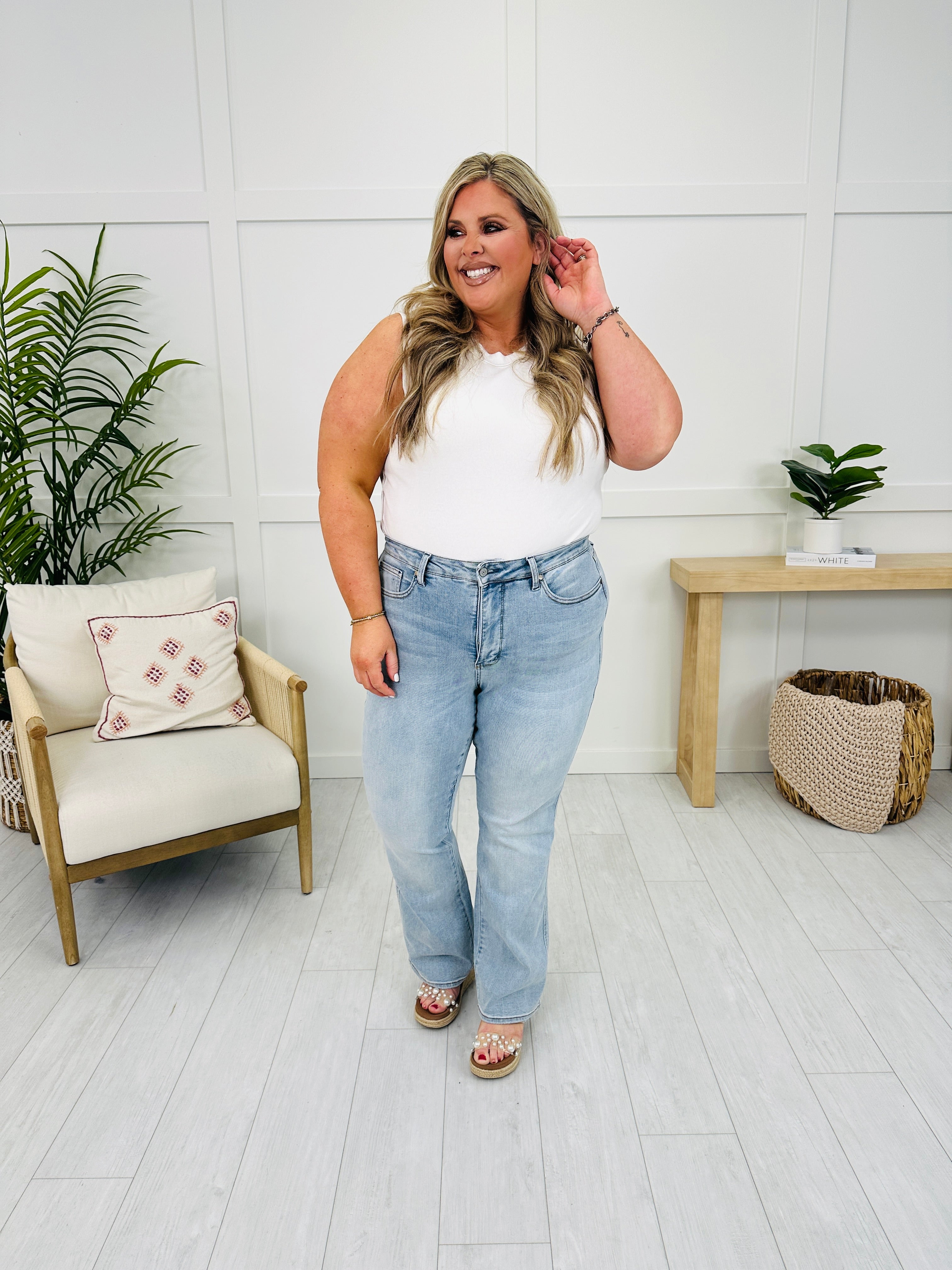 Judy Blue Three Pointer Tummy Control Bootcut Jeans in Three Inseams