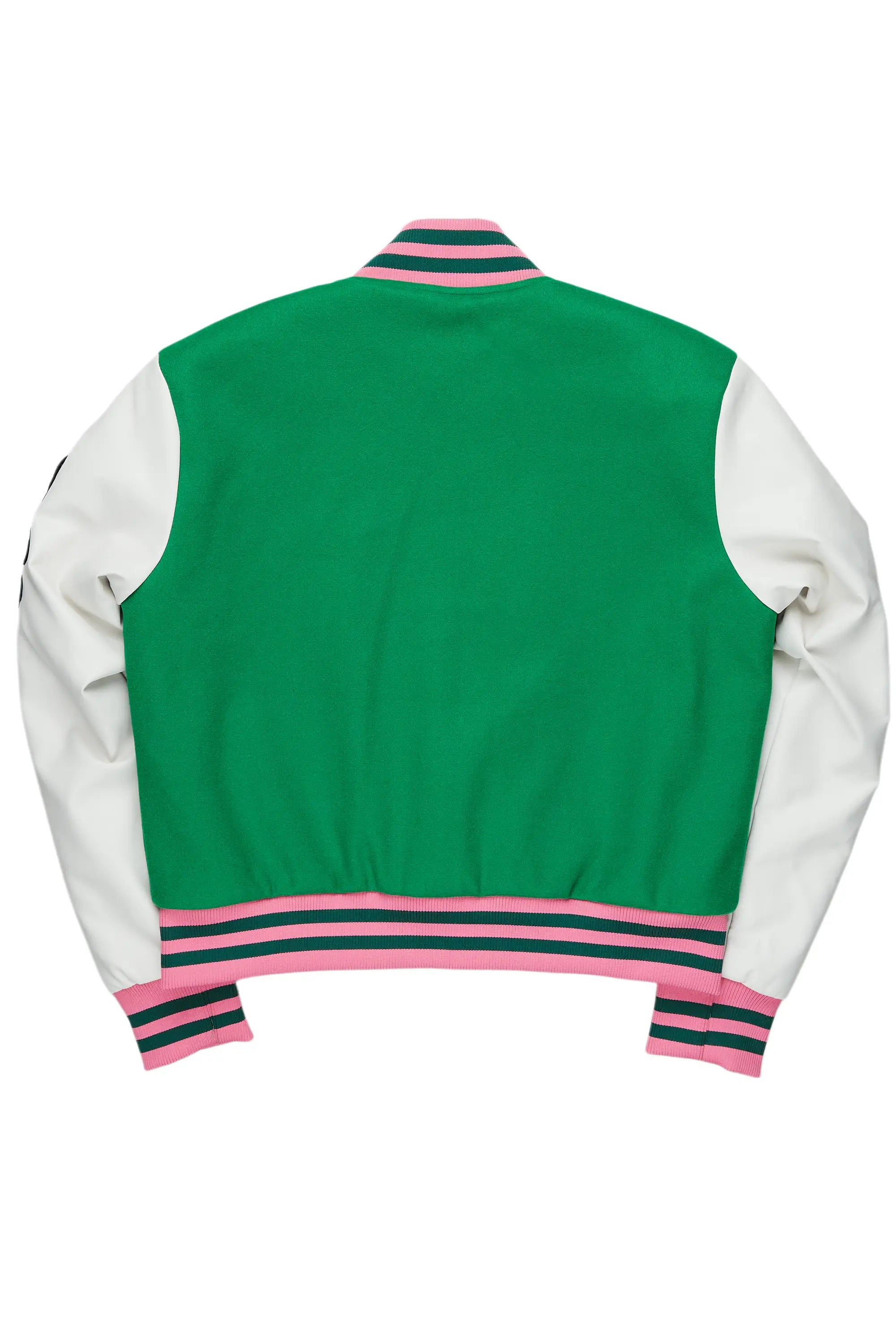 Aniya Green Oversized Varsity Jacket
