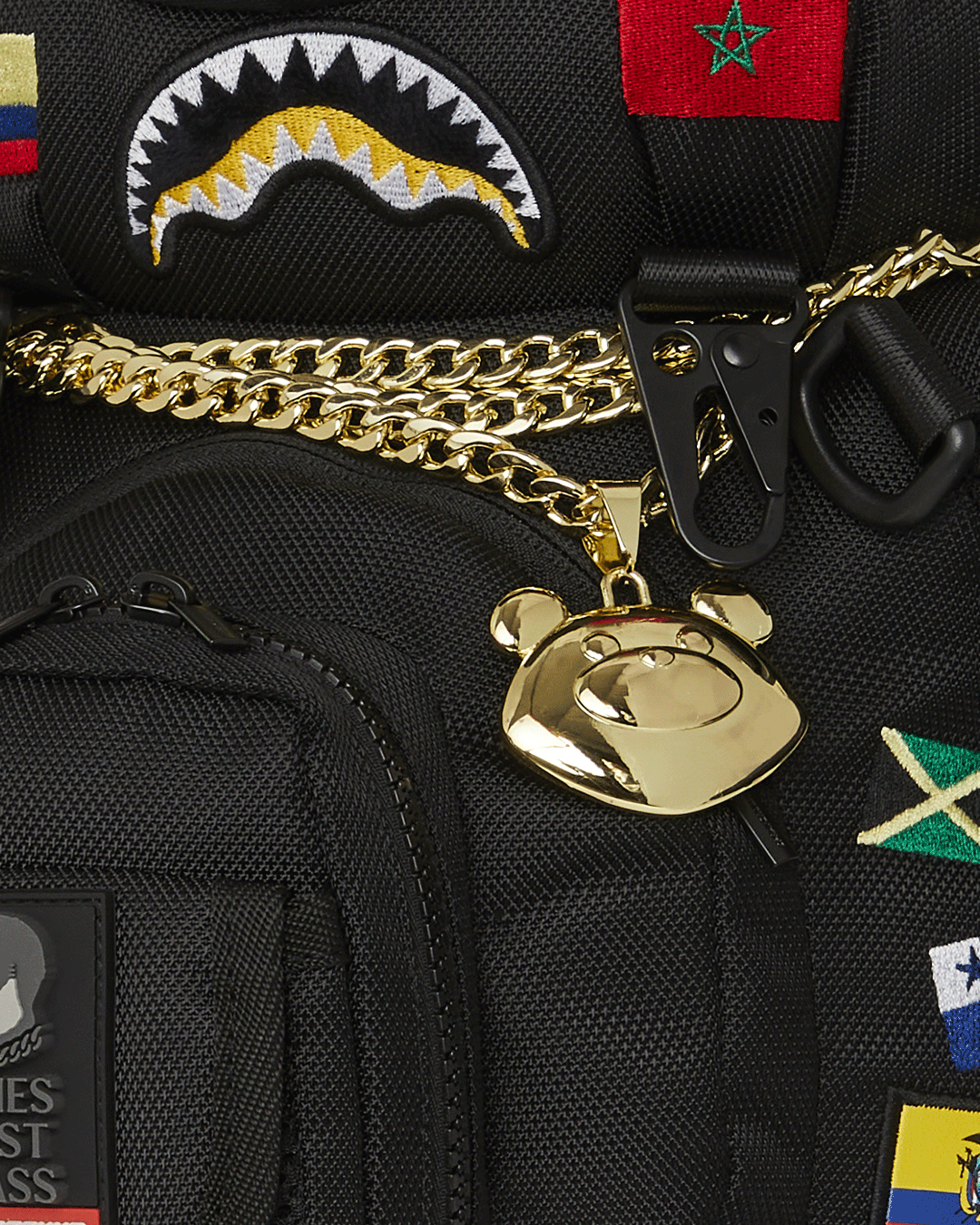 JAMES FIRST CLASS GLOBAL FLAGS MONEYBEAR BACKPACK