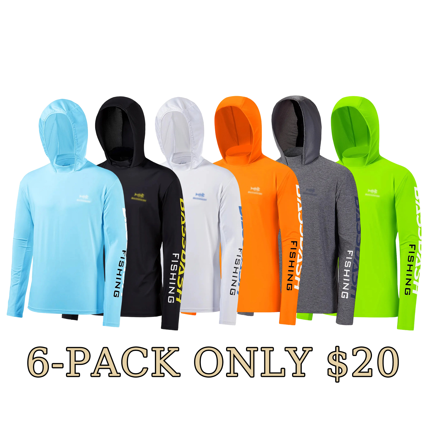 Men’s UPF50+ Quick-Dry Hooded Sun Protection Shirt