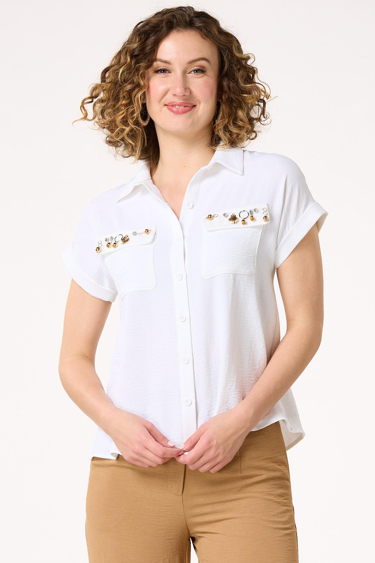 Flowy Charm Pocket Shirt