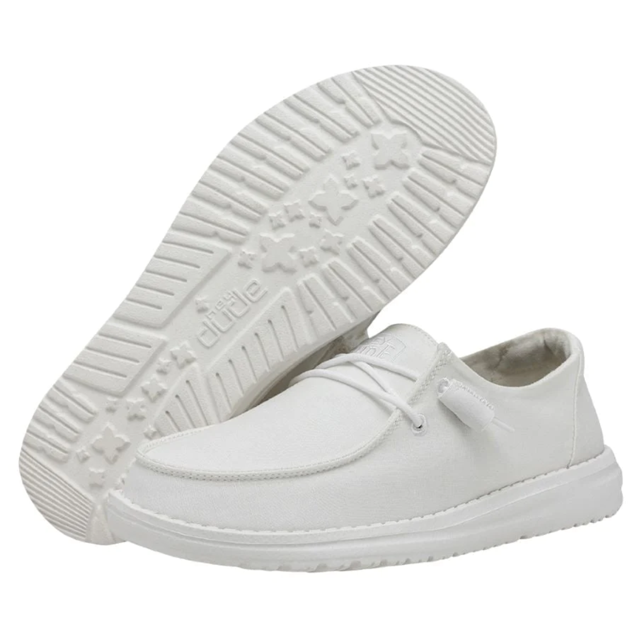 DUDE WOMEN'S WENDY SLUB CANVAS WHITE - 40063100