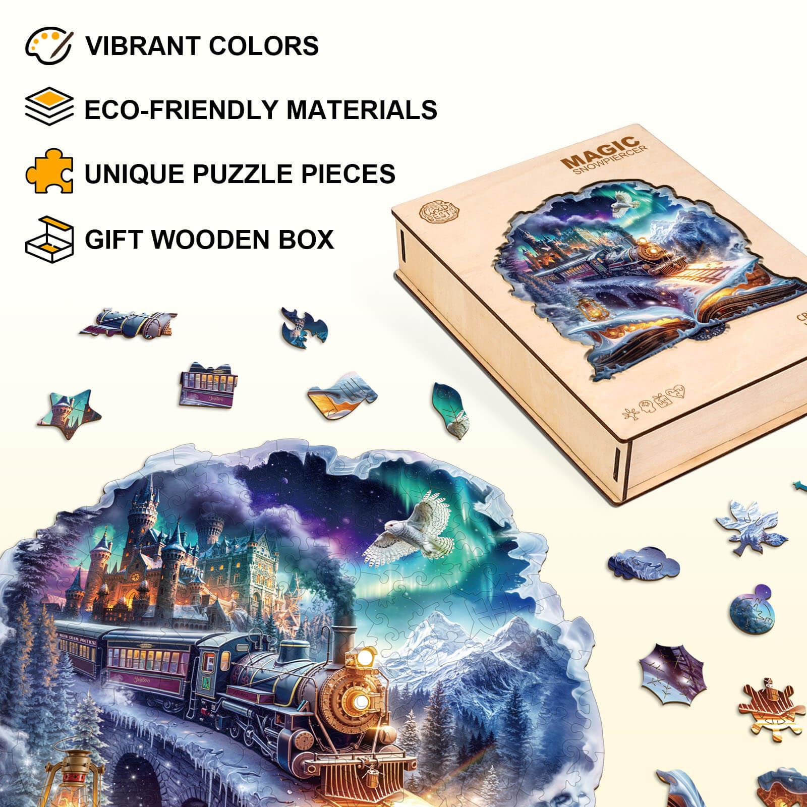 Magic Snowpiercer Wooden Jigsaw Puzzle