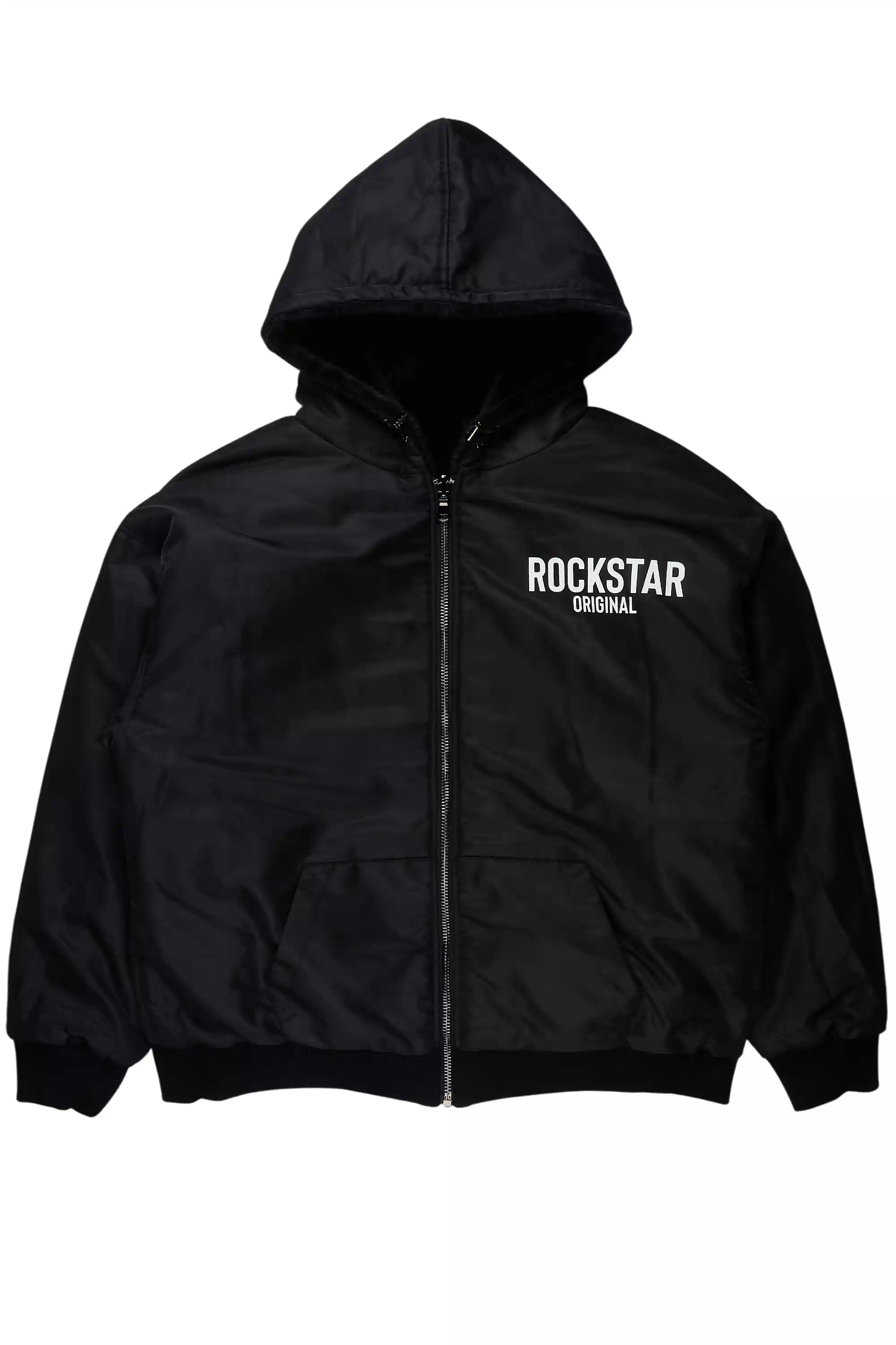 Jaleah Black Oversized Fur Jacket