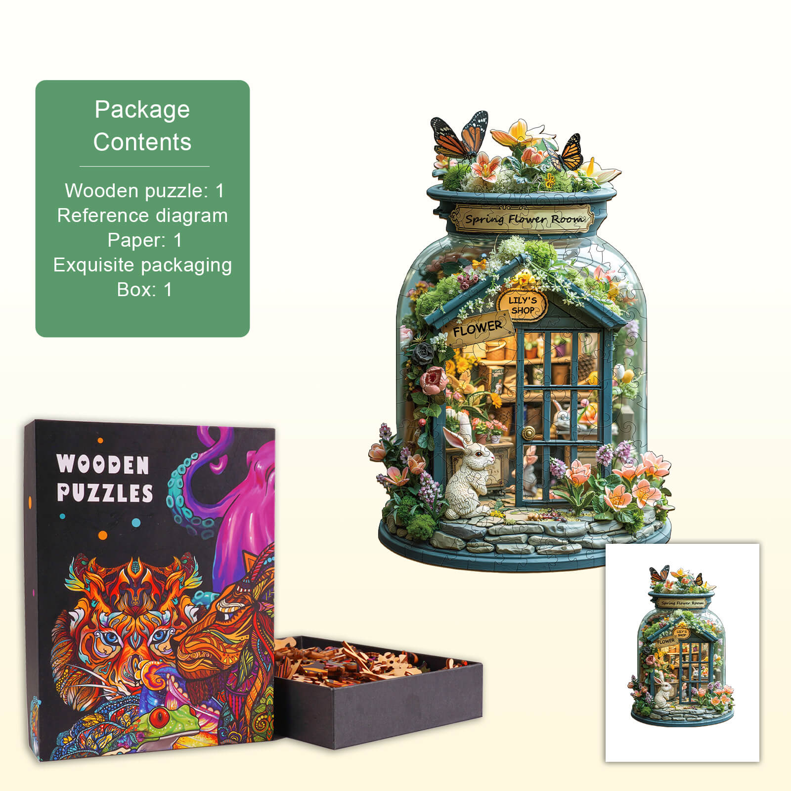 Lily's Flower Shop Wooden Jigsaw Puzzle