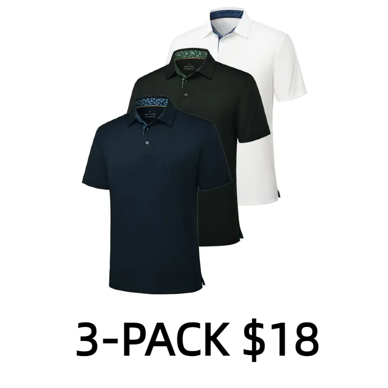 3-Pack Men's Polo Shirts