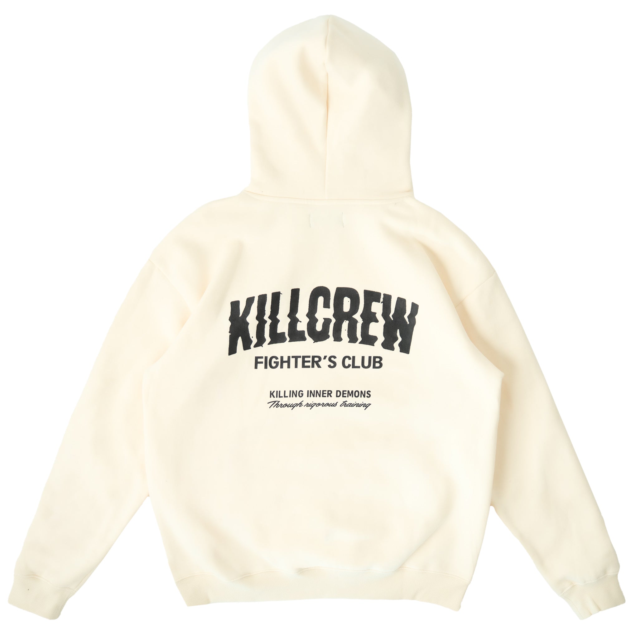 OVERSIZED LUX RIGOROUS TRAINING HOODIE - CREAM / BLACK