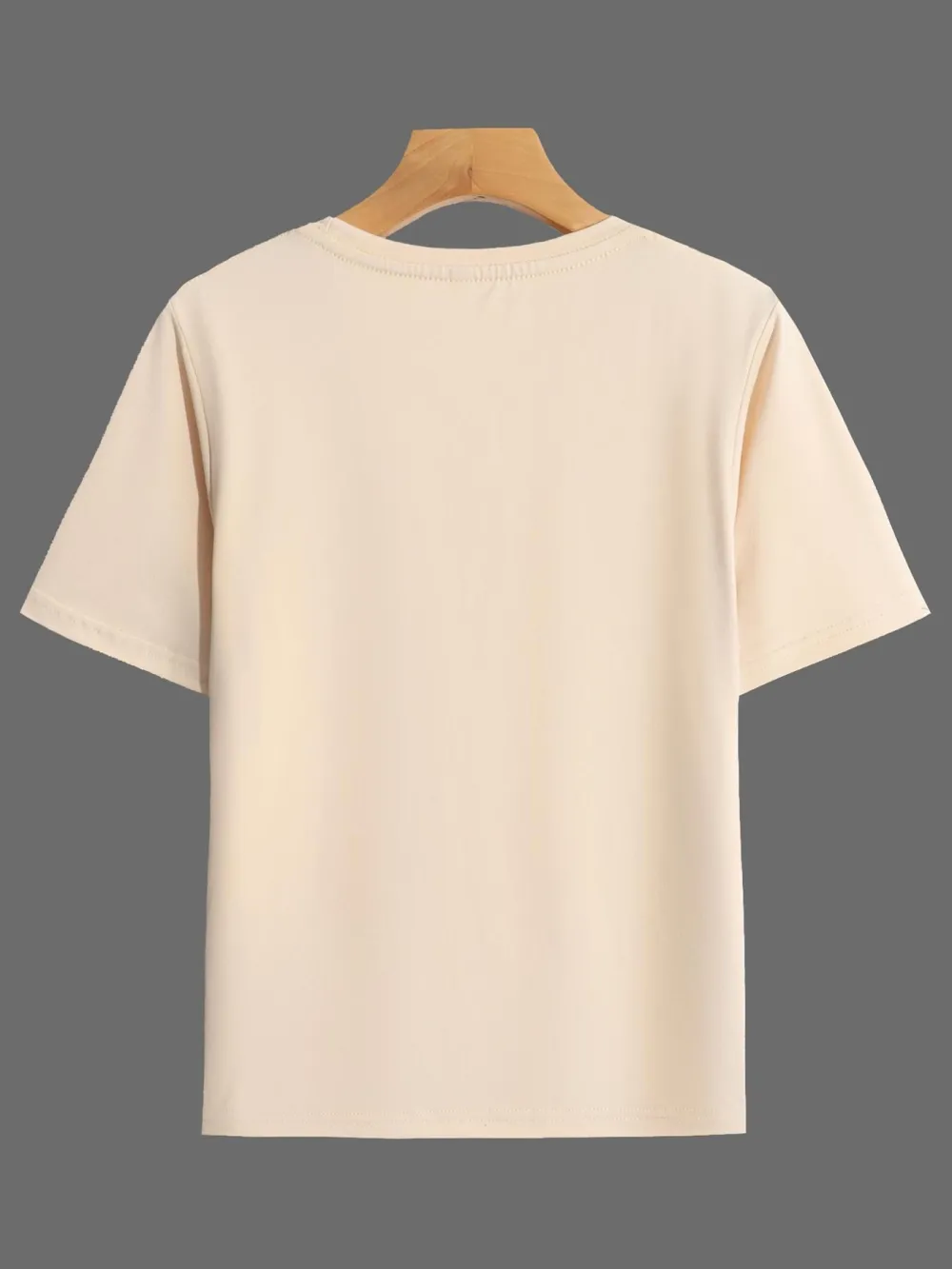 Women's Fashionable Big Size Casual Round Neck Short Sleeve Top & Loose Fit Straight Pants Set, Spring & Fall Comfortable Plain Design