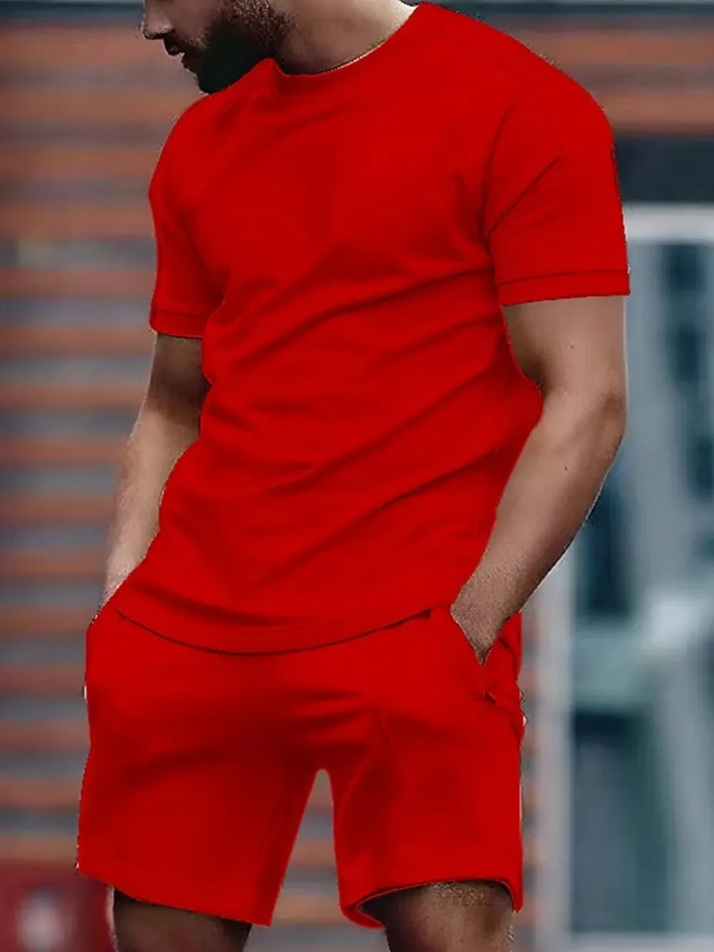 Mens Short Sets 2 Piece Outfits Fashion Summer Tracksuits Casual Set