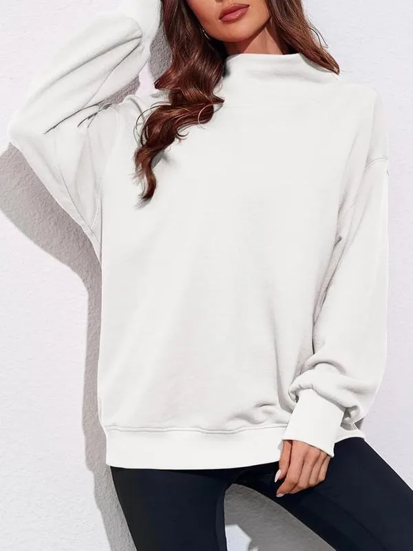 Women's Oversized Turtleneck Sweatshirt Long Sleeve Pullover Casual Tops