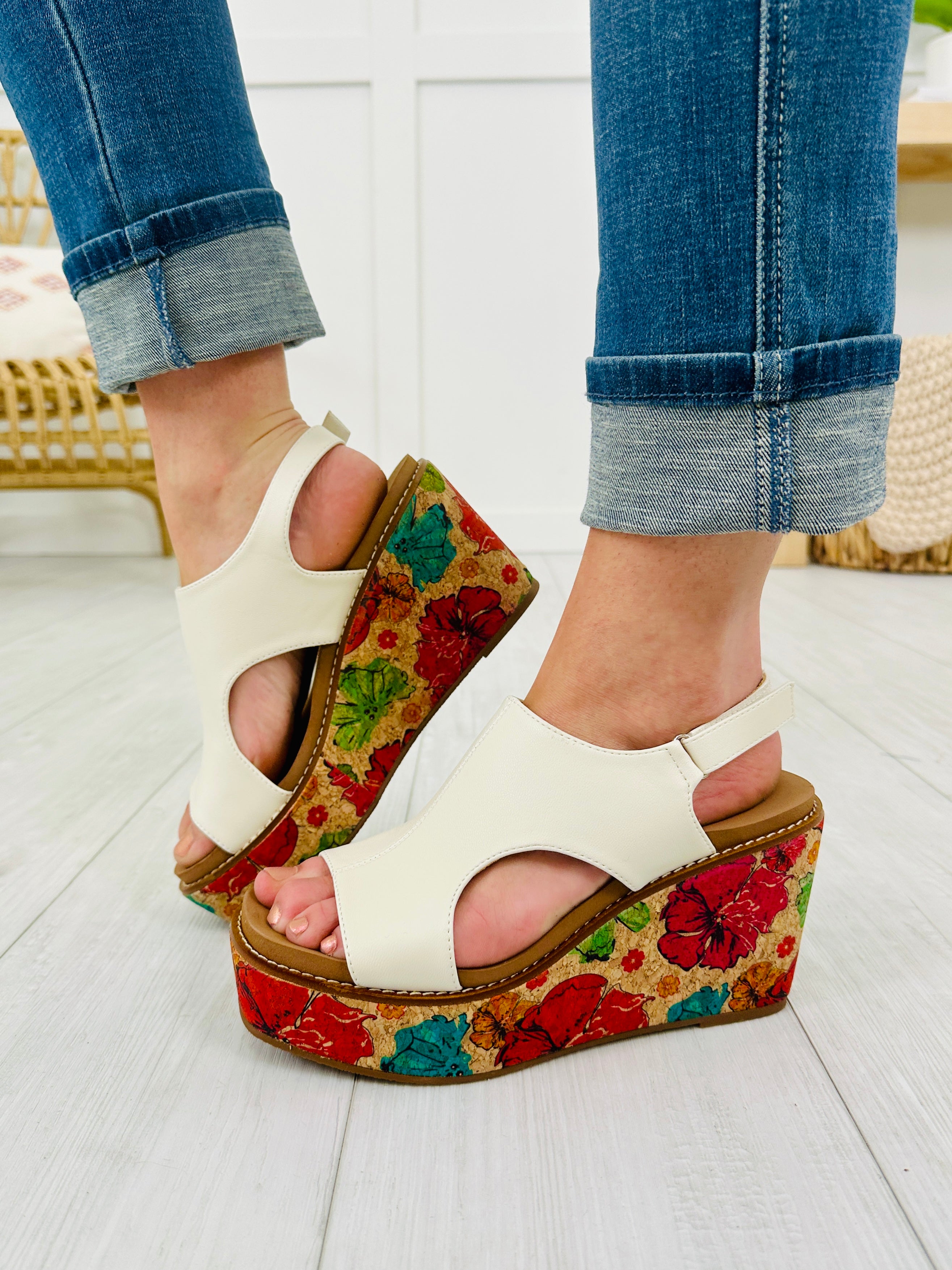 Blossom Heights Wedges In White