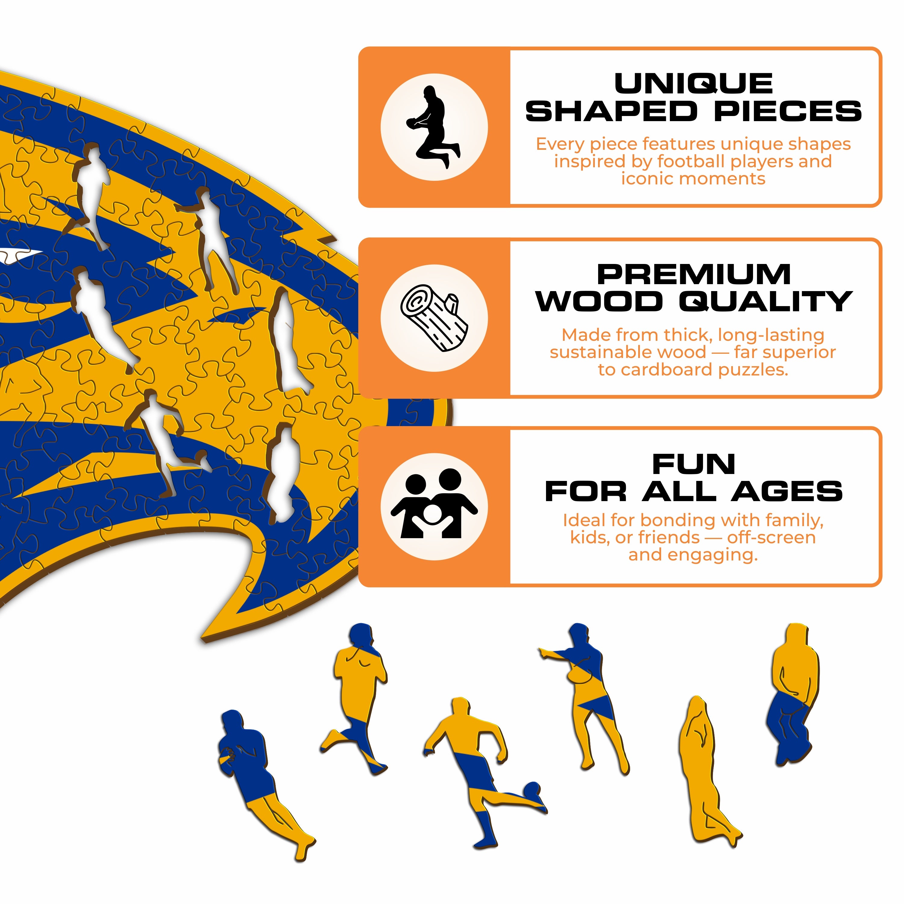 West Coast Eagles FC Logo - Wooden Puzzle