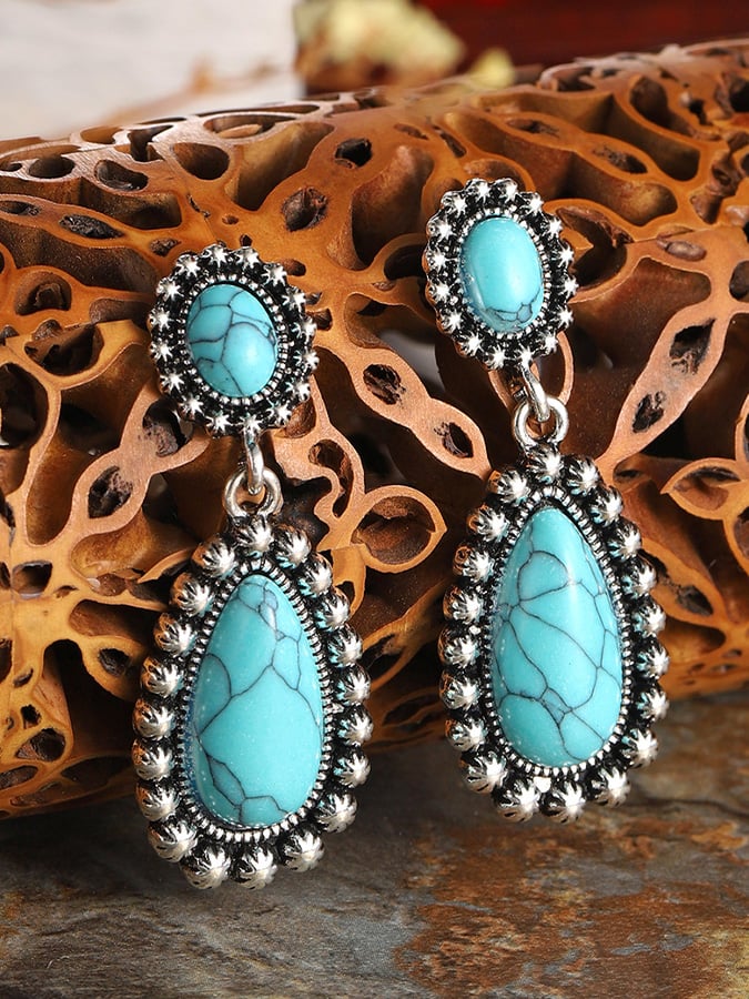 Vintage Western Turquoise Earrings