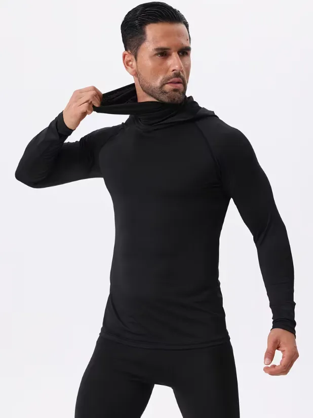 Men's Casual Hoodie Pullovers Slim Fit Long Sleeve Lightweight UPF
