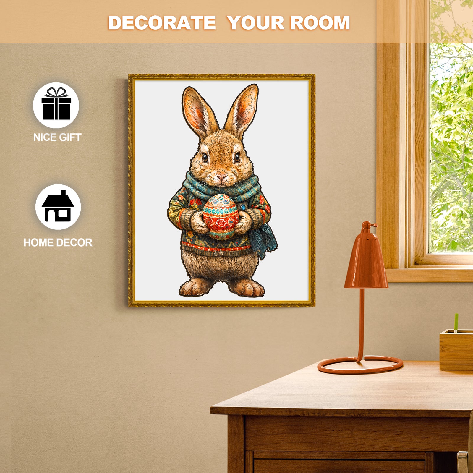 Easter Bunny-2 Wooden Jigsaw Puzzle