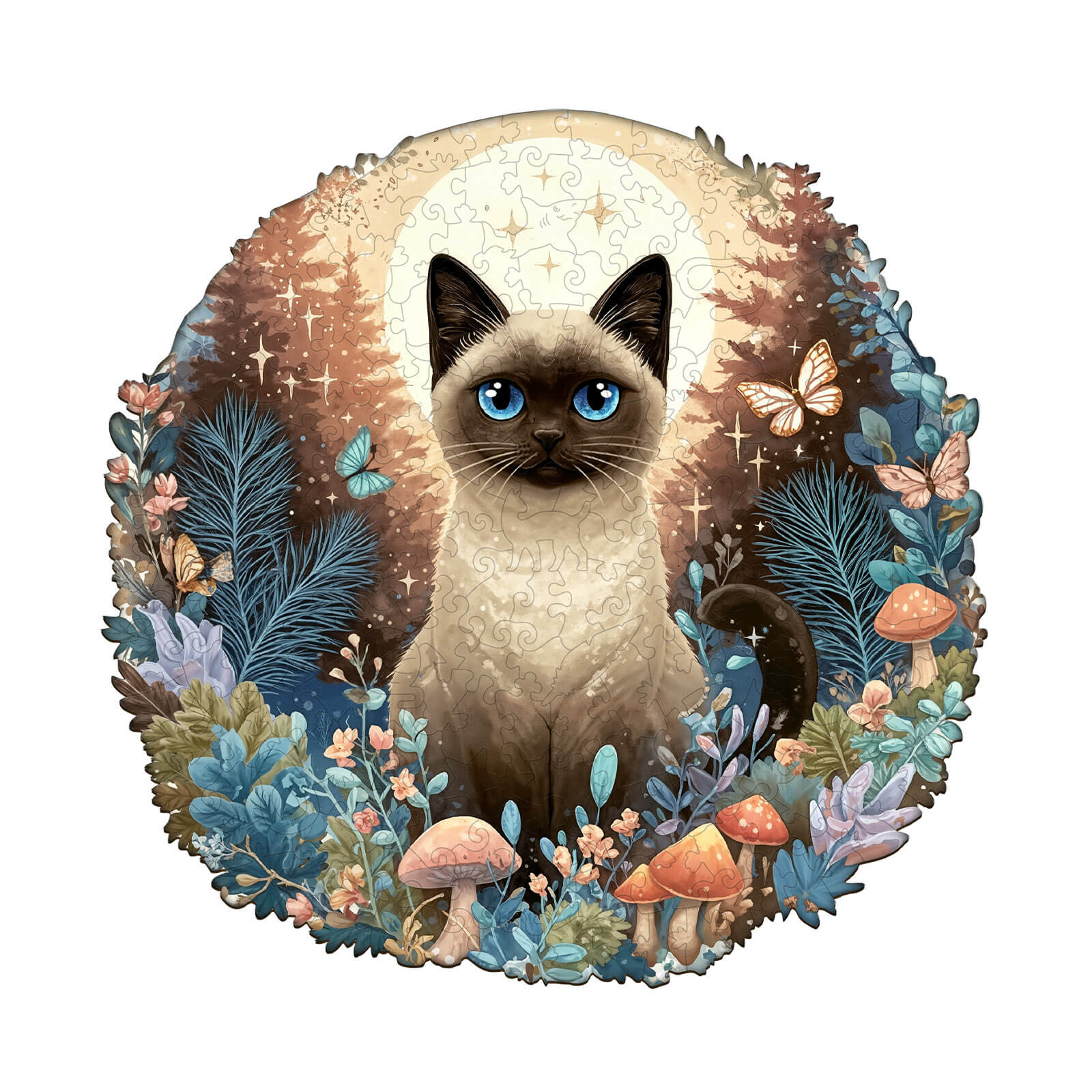 Gentle Dreamy Cat Wooden Jigsaw Puzzle